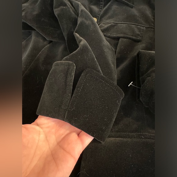 Vtg J.CREW Collection Italy Velvet Velour Jacket Mid Length Coat Rare Blazer - Picture 6 of 10